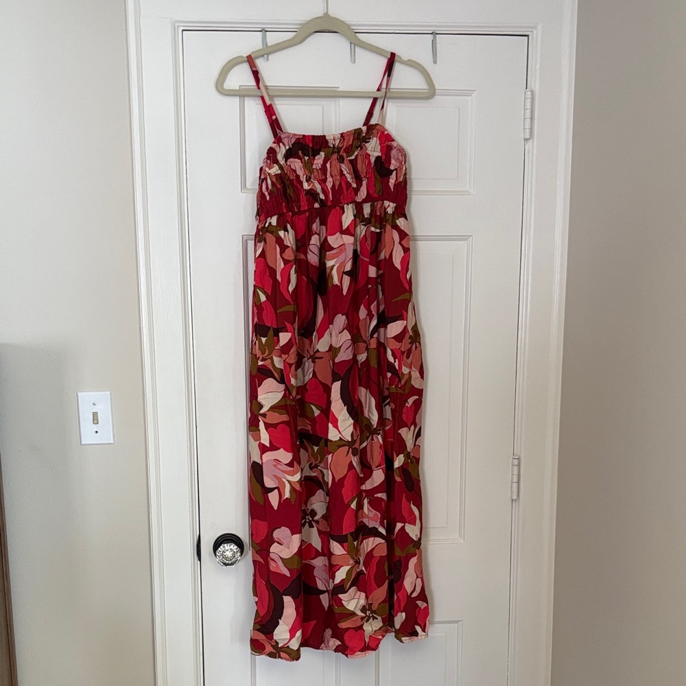 A New Day Red Floral Maxi Dress